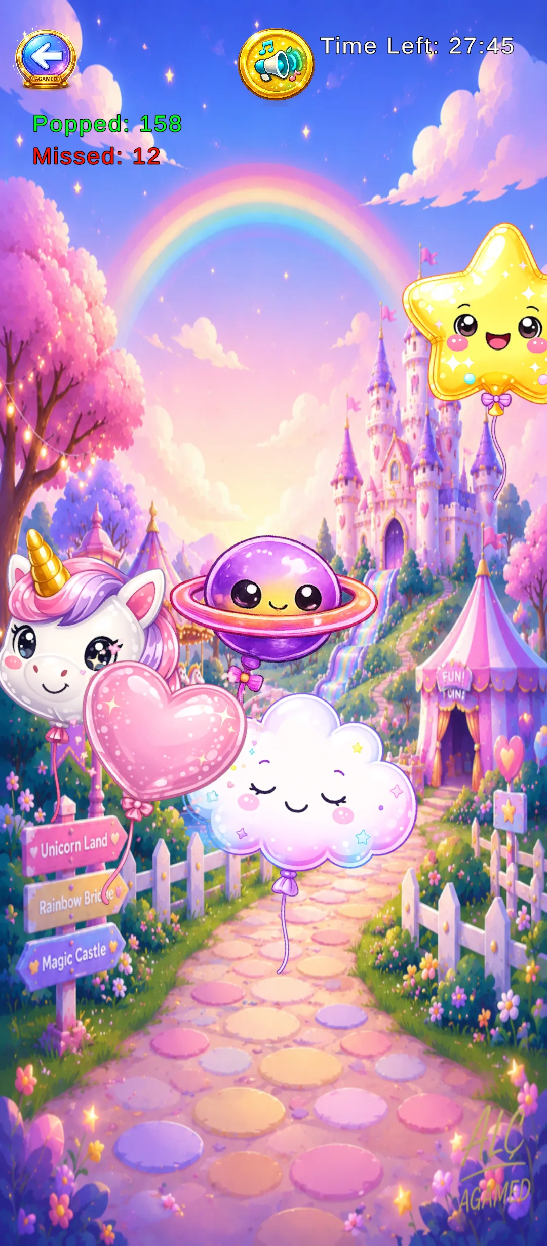 Boomy Fireworks Unicorn Land theme